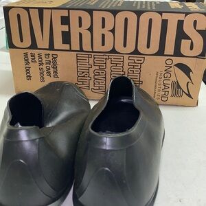 OVERSHOES MENS LOW CUT SYNTHETIC RUBBER BLACK NONSKID